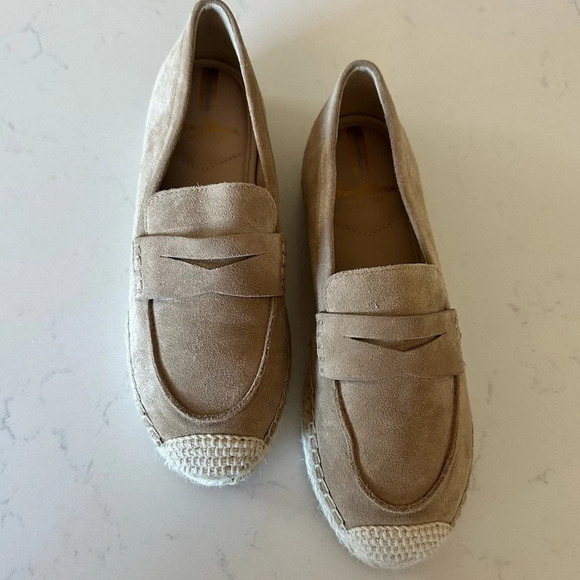Sam Edelman Kai Suede Espadrille inspired Loafers in Tuscan Tan Size: 5 - Picture 3 of 8